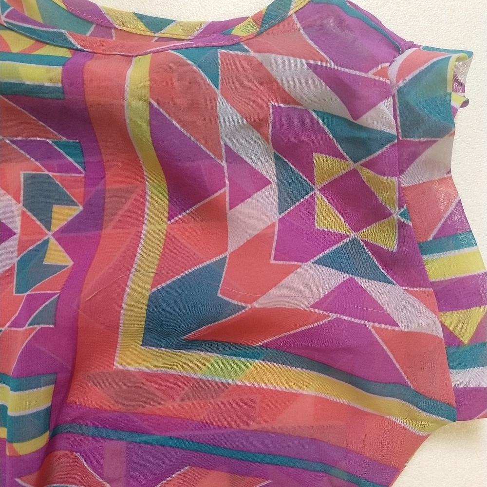 Love, Fire Cold Shoulder Sheer Top - Picture 8 of 8